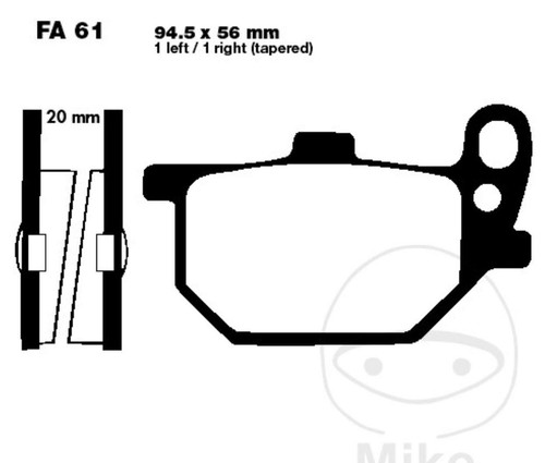 Pastiglie freno ebc fa061v - pastiglie,